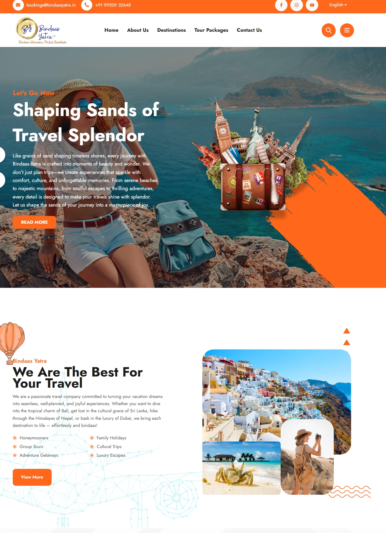 Website portfolio project – bindaasyatra.in