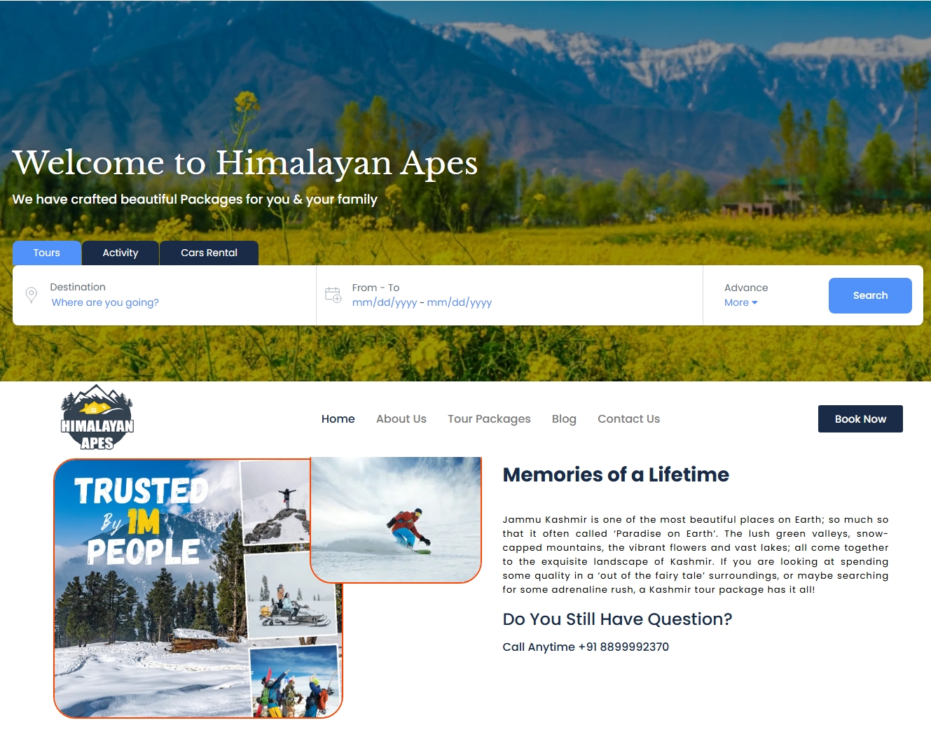 Website portfolio project – himalayanapes.in